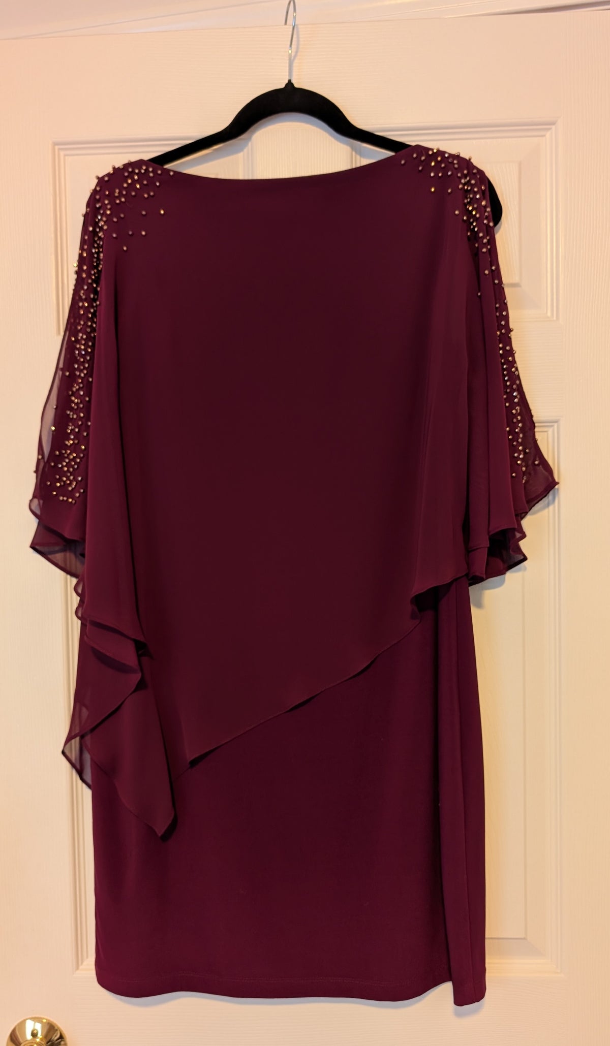 DJ-JAZ Burgundy Cape Dress - Image 3