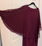 DJ-JAZ Burgundy Cape Dress - Image 5