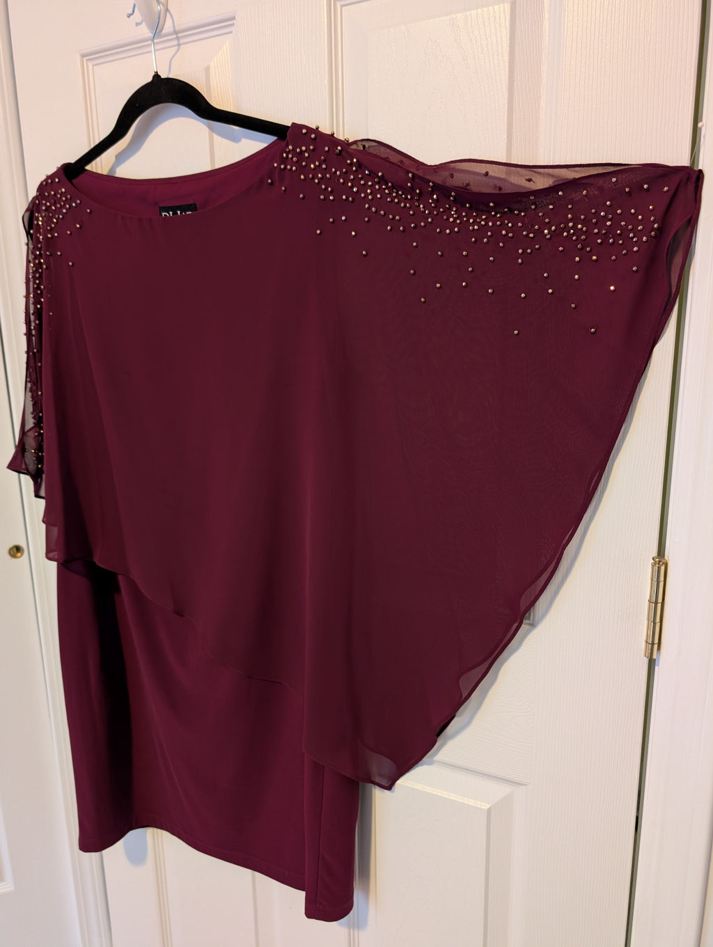 DJ-JAZ Burgundy Cape Dress - Image 6