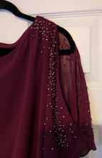 DJ-JAZ Burgundy Cape Dress - Image 7