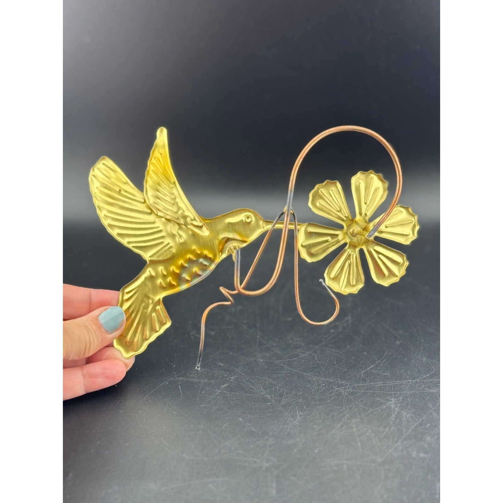 3-Piece Brass Hummingbird Wall Hangers