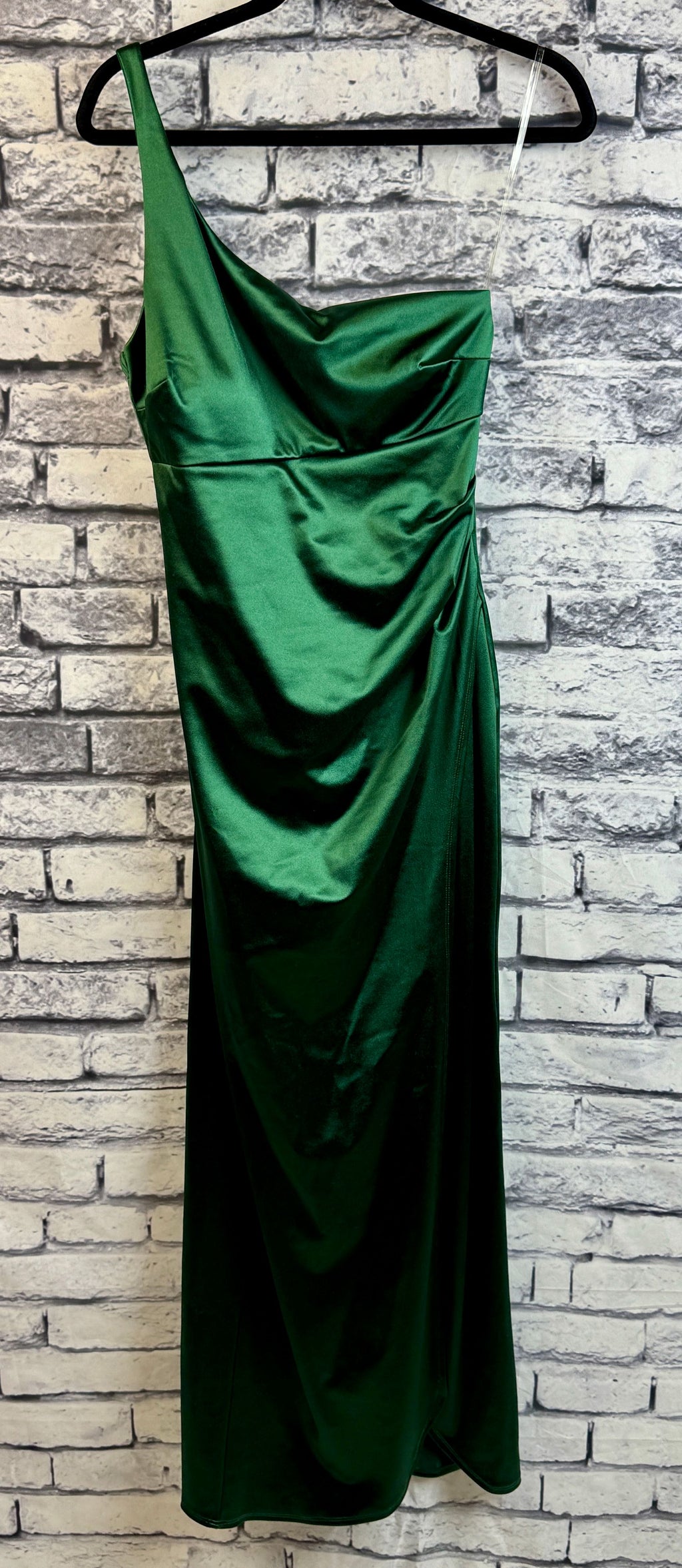 Emerald Sundae Green Satin Dress - Image 1