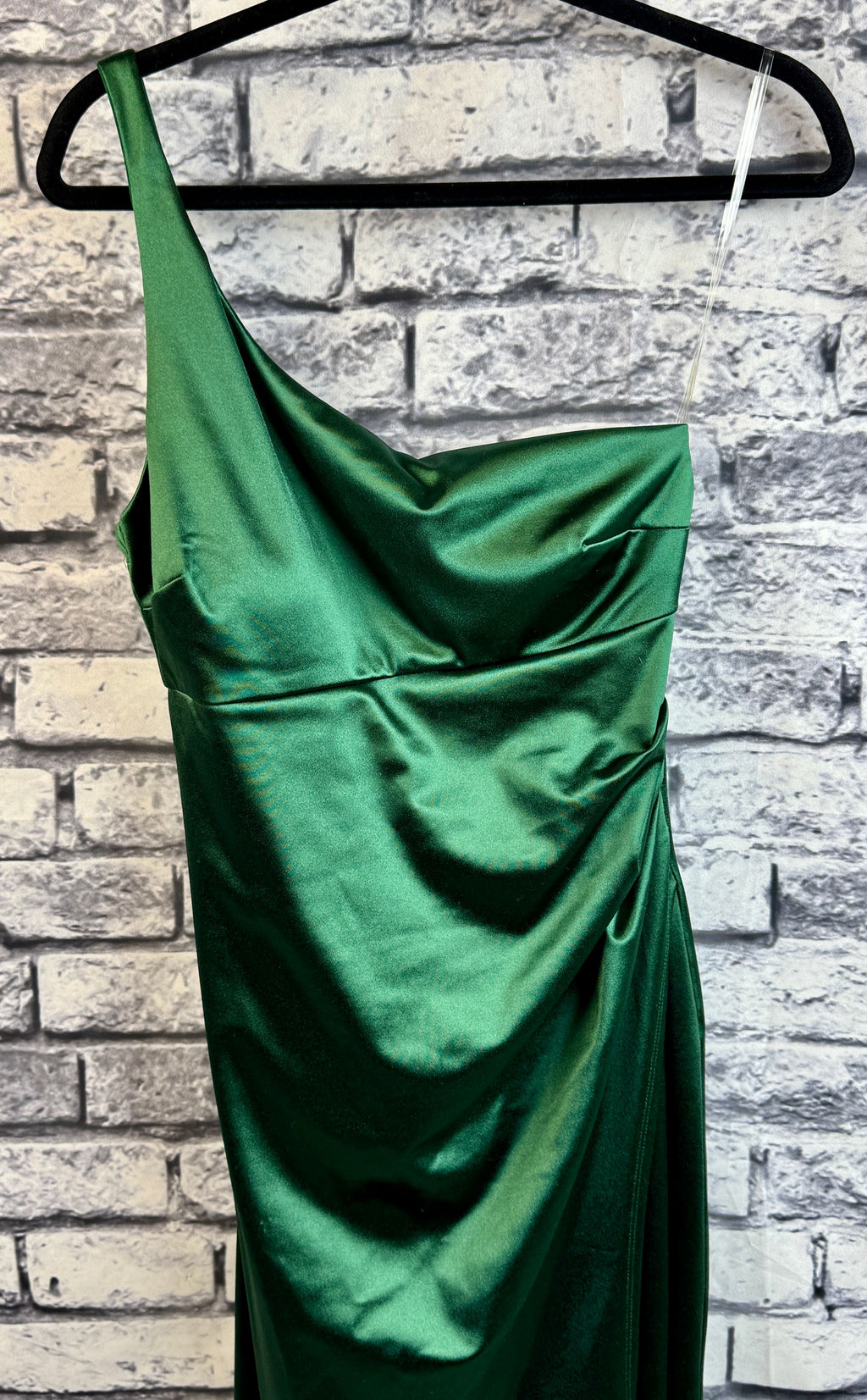 Emerald Sundae Green Satin Dress - Image 3