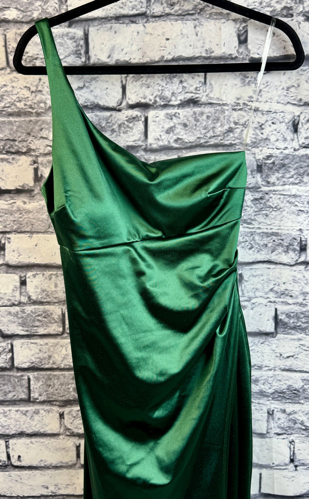 Emerald Sundae Green Satin Dress - Image 3