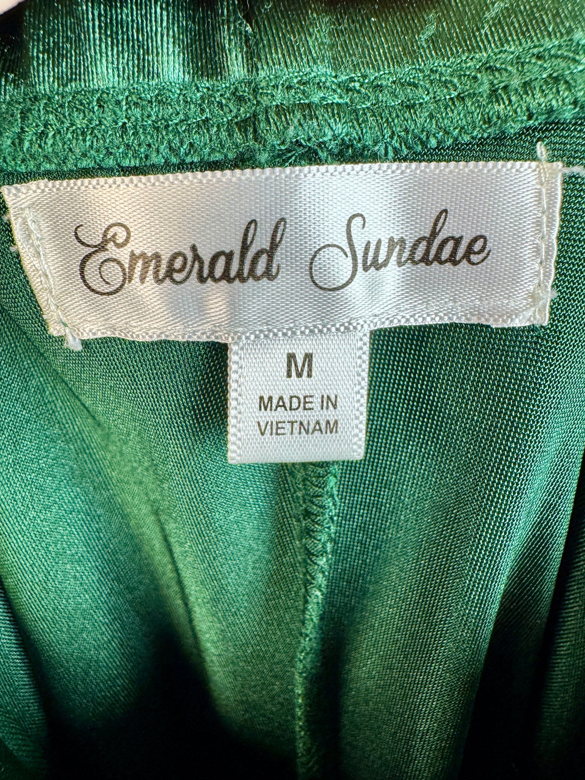Emerald Sundae Green Satin Dress - Image 6