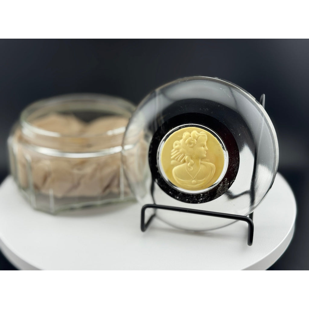 Vintage Celluloid Cameo Dresser Jar