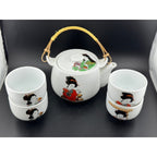 Geisha Tea Set - Teapot with Four Cups