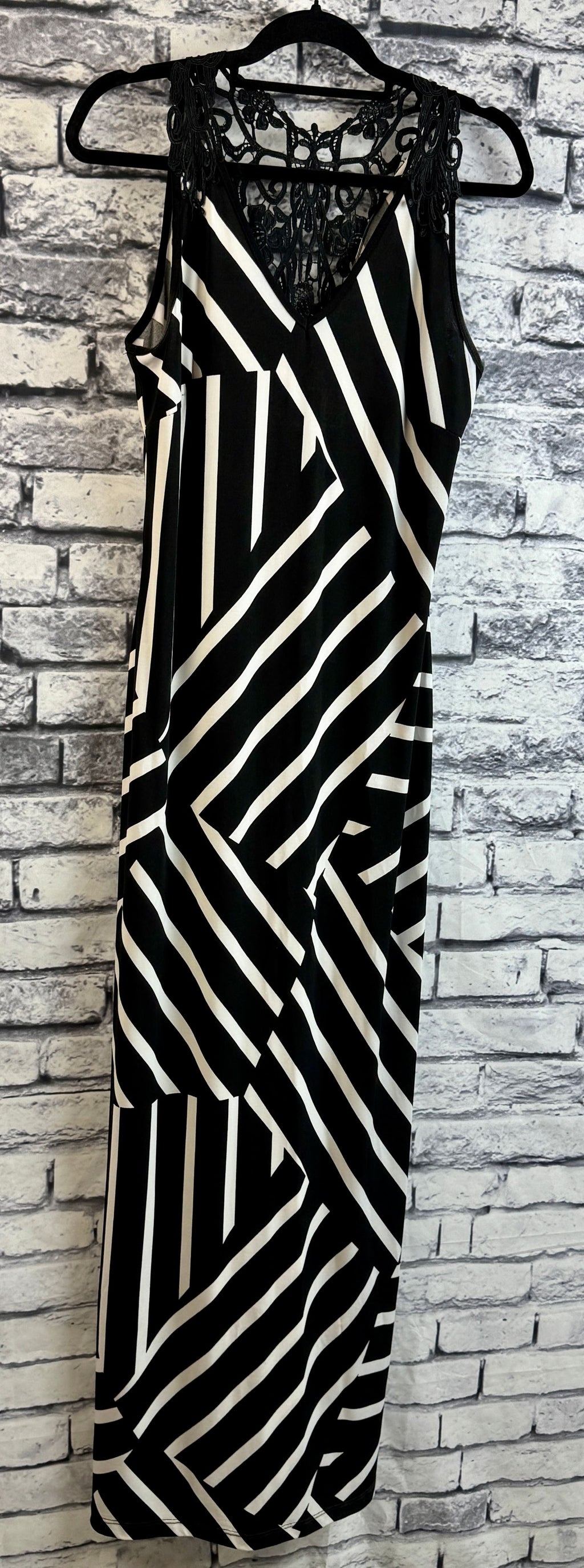Frank Lyman Black & White Stripe Dress - Image 2