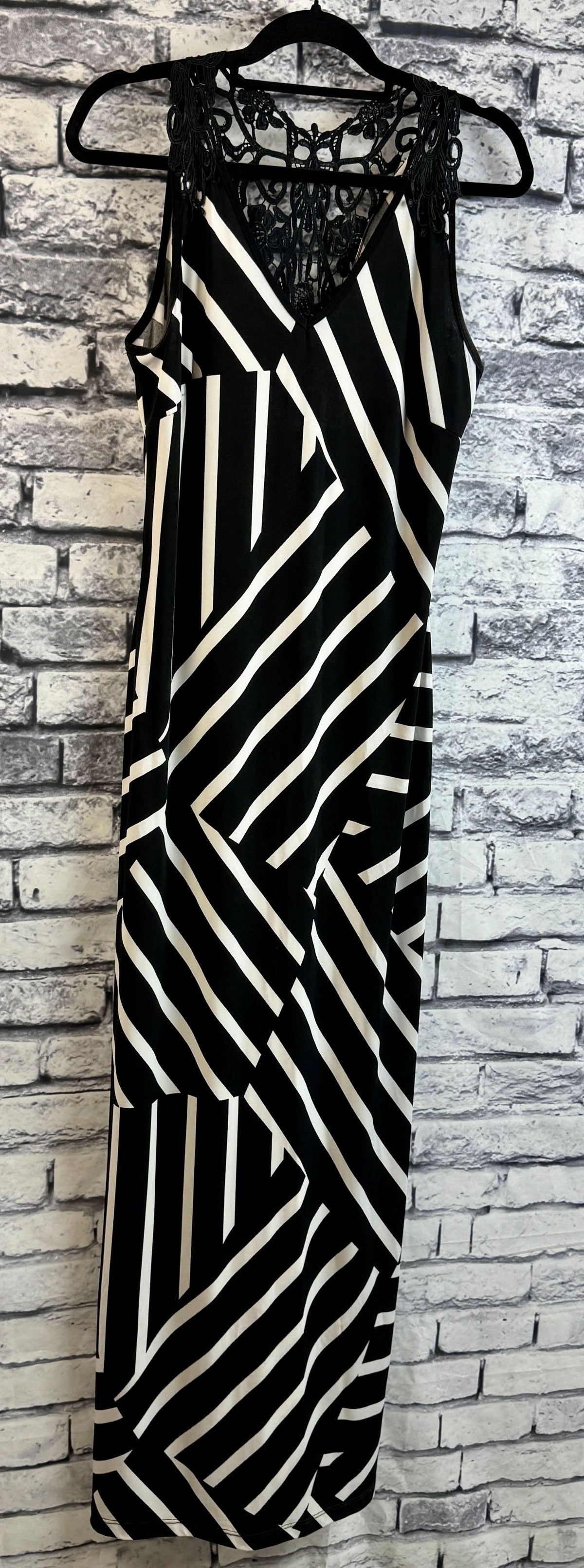Frank Lyman Black & White Stripe Dress - Image 2
