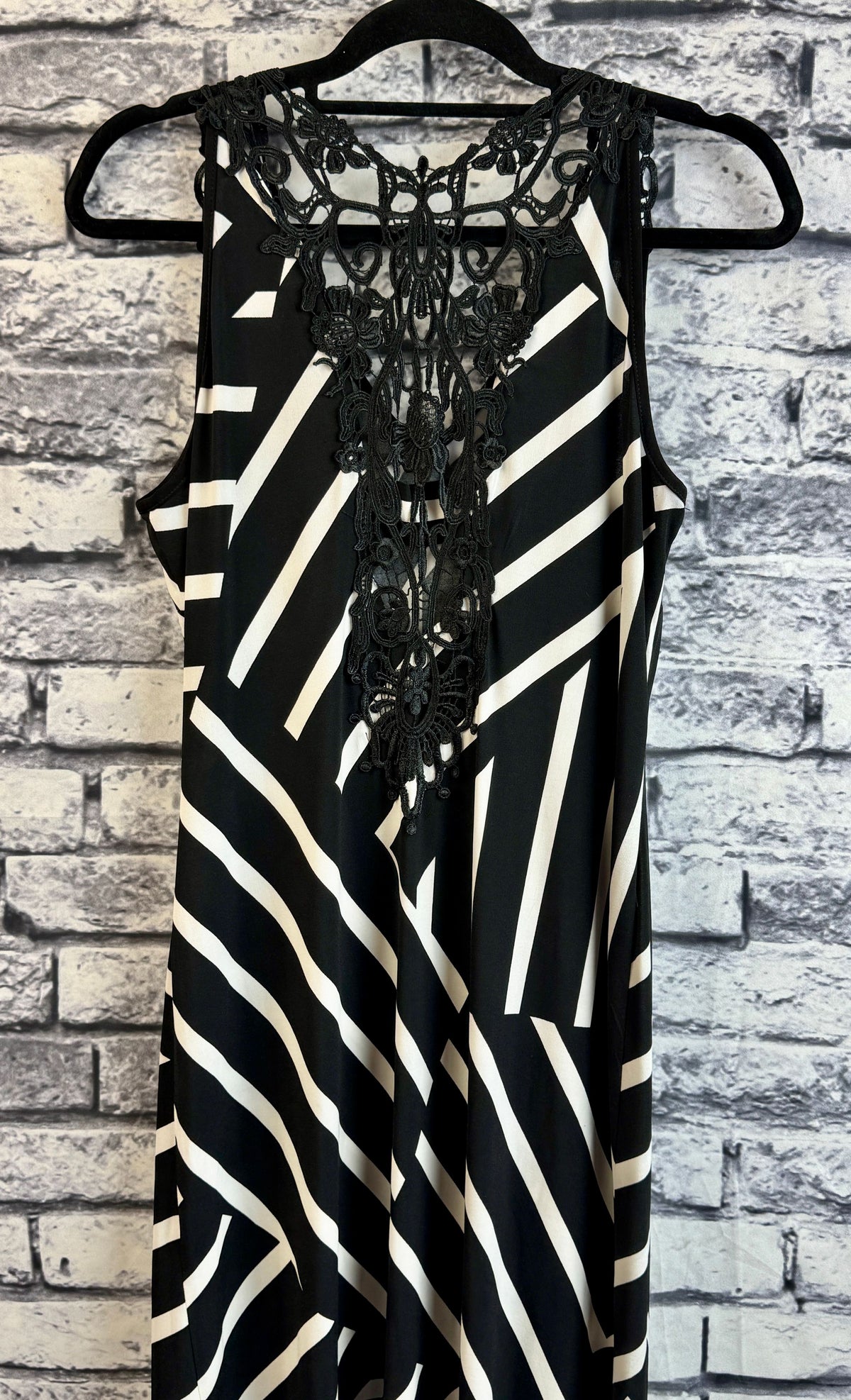 Frank Lyman Black & White Stripe Dress - Image 5