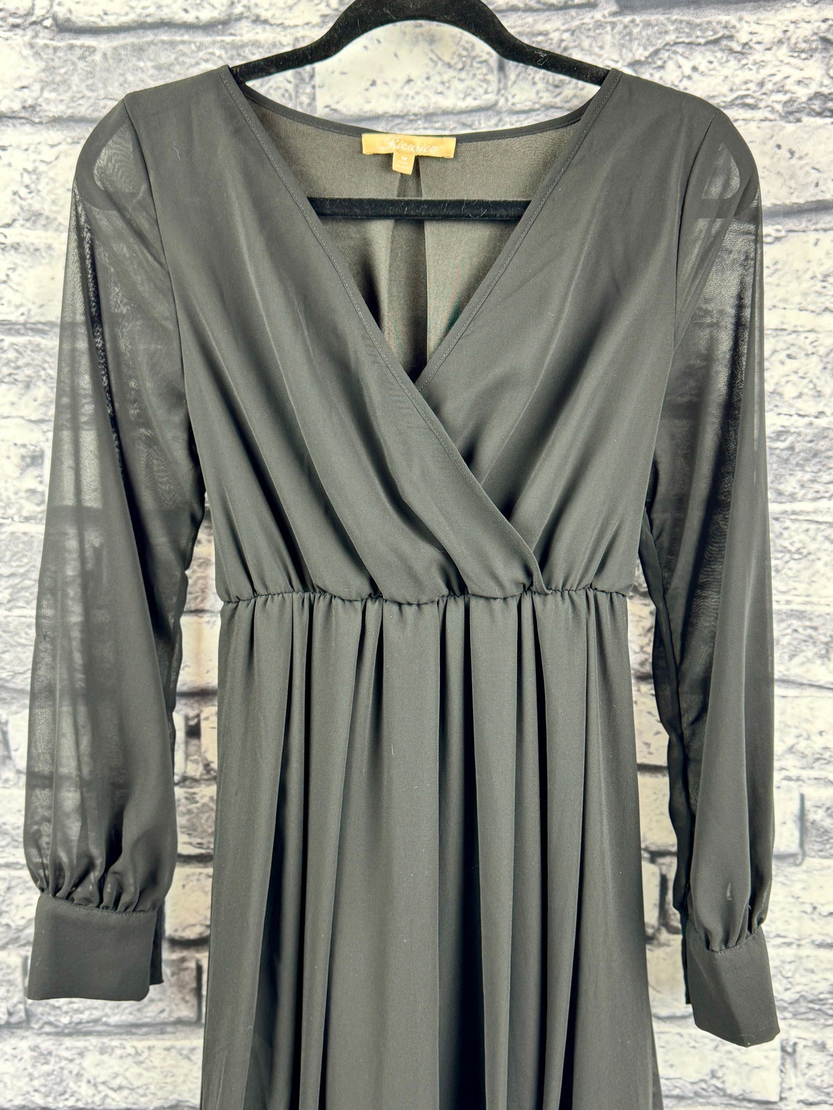 Ricarica Black Long Sleeve Dress - Image 4