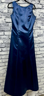 Jordan Navy Satin Dress - Image 2