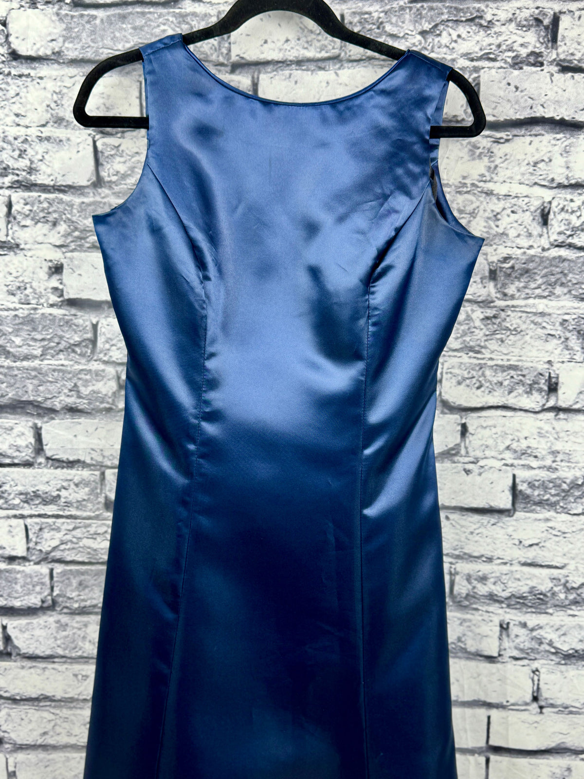 Jordan Navy Satin Dress - Image 3