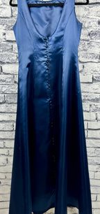 Jordan Navy Satin Dress - Image 4