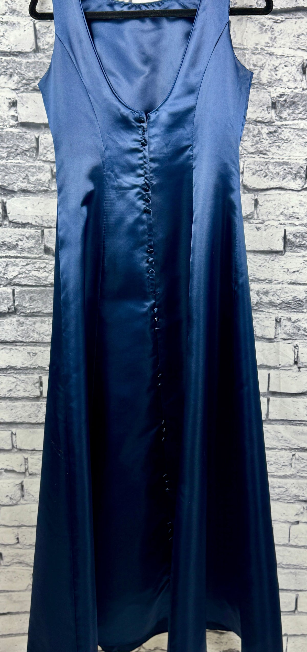 Jordan Navy Satin Dress - Image 4