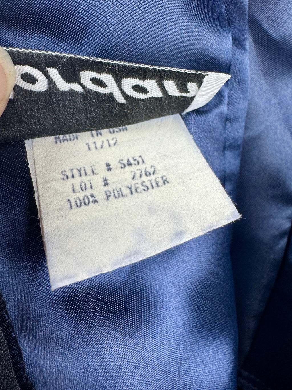 Jordan Navy Satin Dress - Image 6