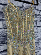 Jovani Champagne Sparkle Gown - Image 4