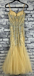 Jovani Champagne Sparkle Gown - Image 5