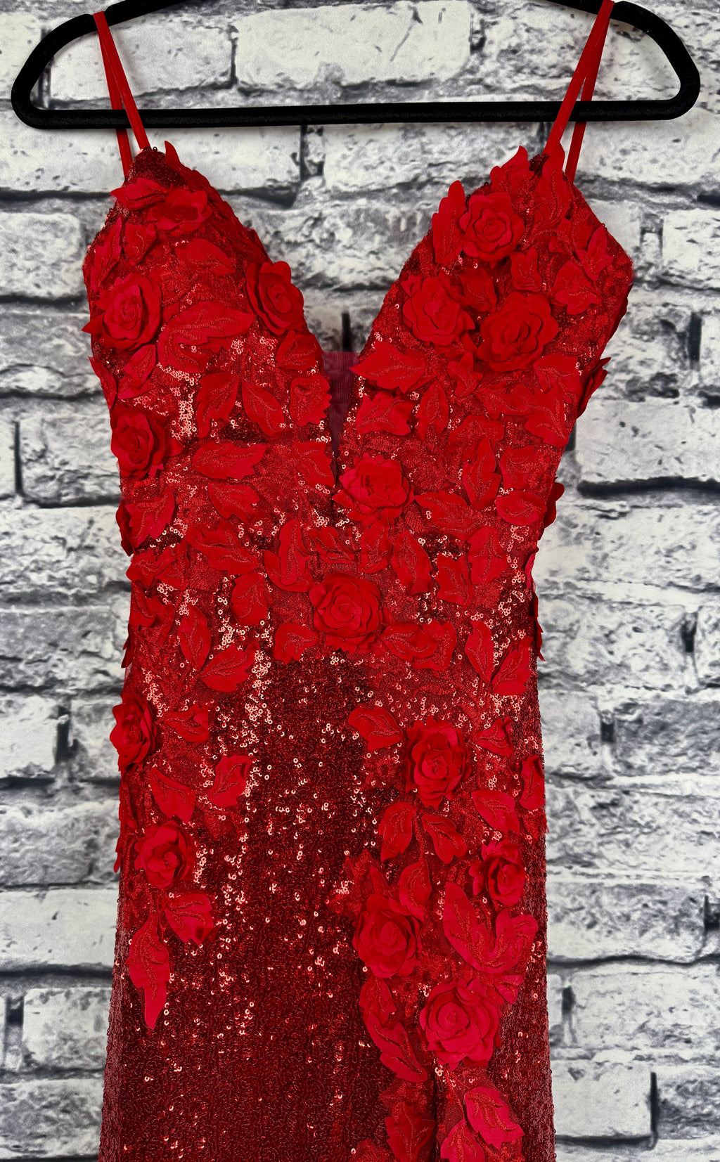 Jovani Red Rose Gown - Image 4