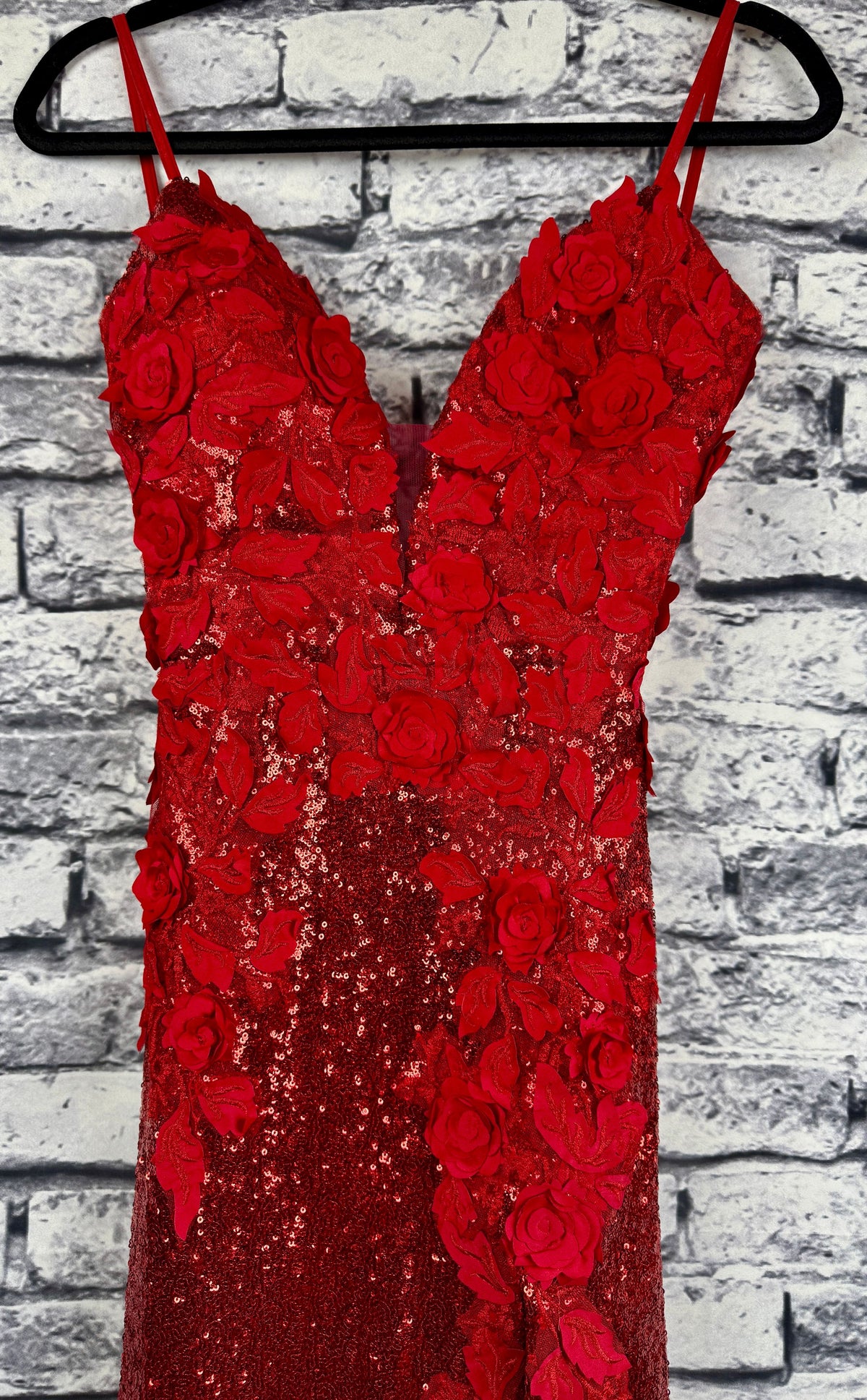 Jovani Red Rose Gown - Image 4