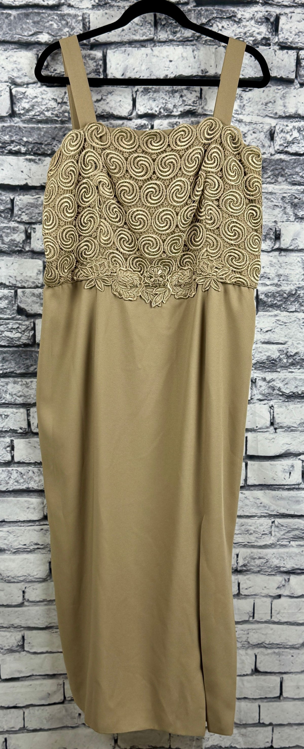 Jovani Tan Lace Dress w/Jacket - Image 4