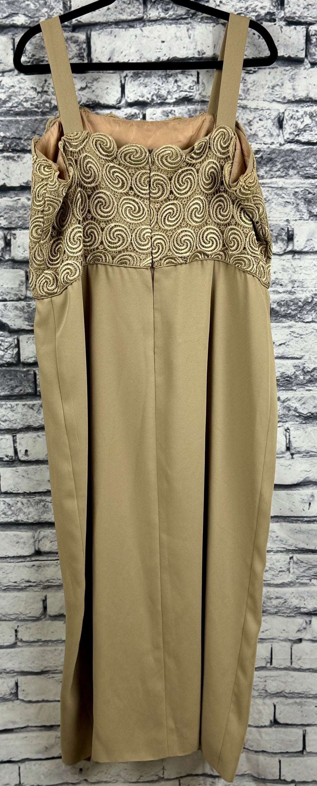 Jovani Tan Lace Dress w/Jacket - Image 6