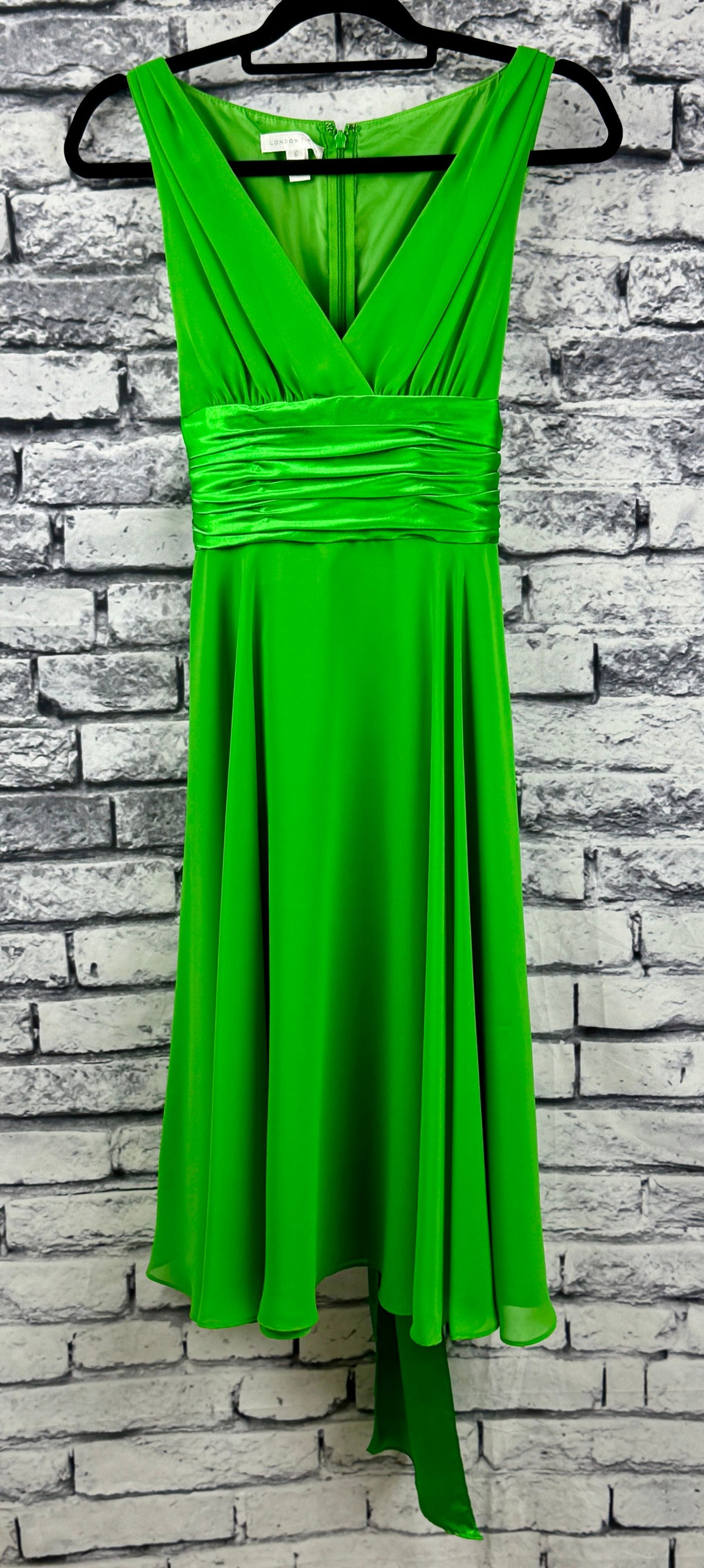 London Times Green Satin Dress - Image 1