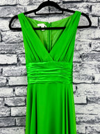 London Times Green Satin Dress - Image 3