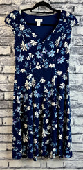 London Times Navy Floral Dress - Image 1