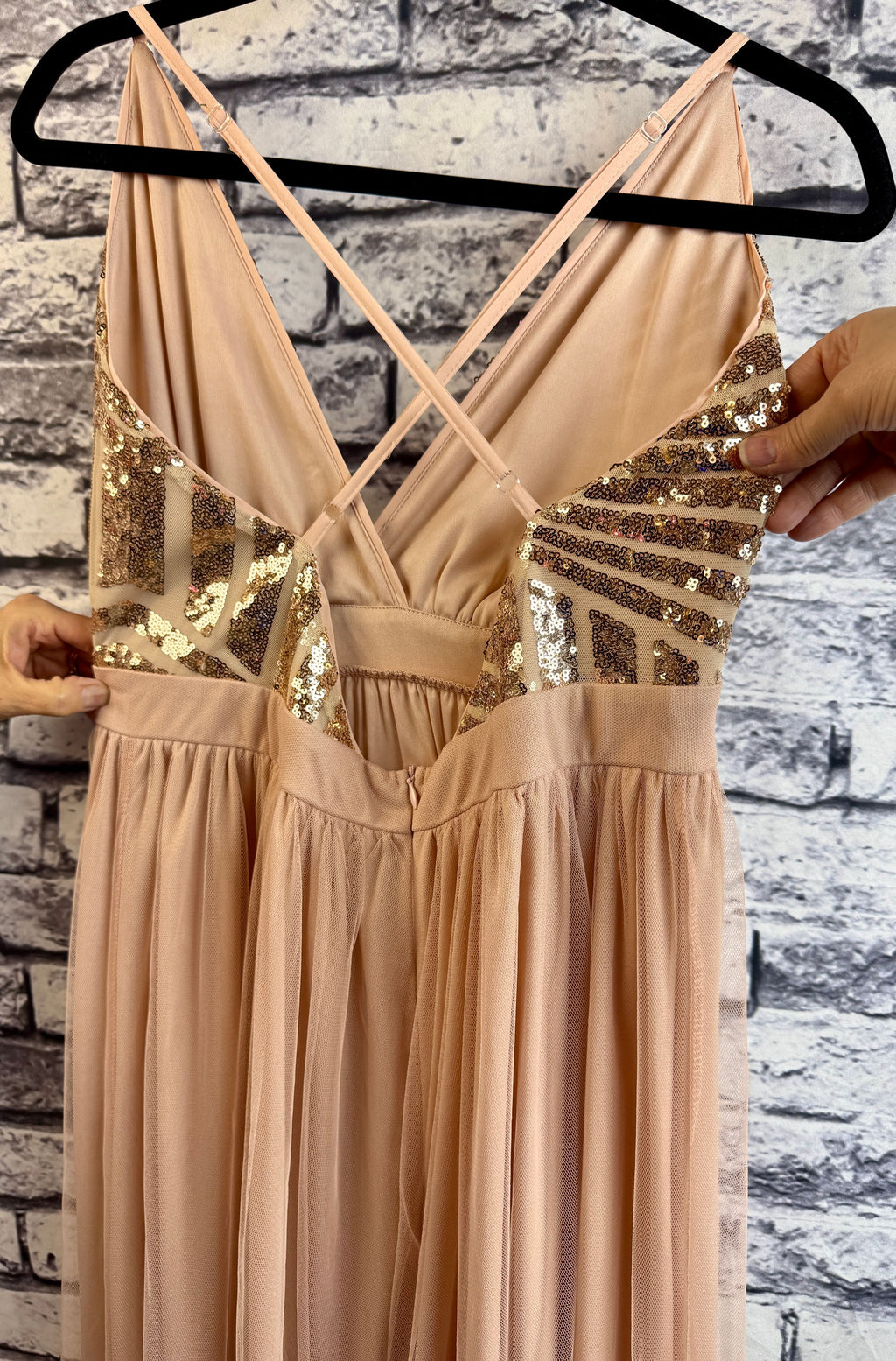 Blush & Rose Gold Dress - Image 5