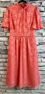Maia Coral & Gold Dress - Image 1