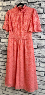 Maia Coral & Gold Dress - Image 3