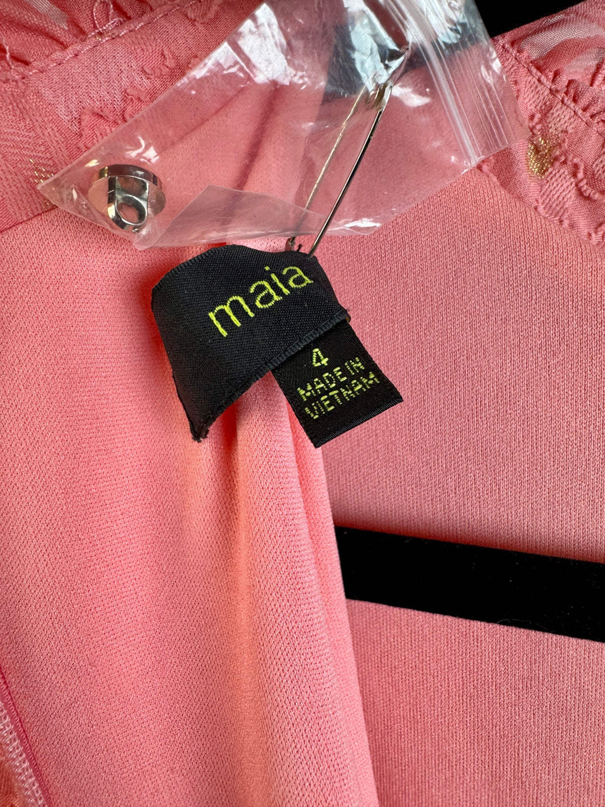 Maia Coral & Gold Dress - Image 8