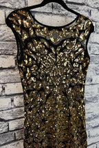 Black & Gold Sequin Dress - Image 3