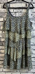 Robbie Bee Tiered Navy & Ivory Dress - Image 1