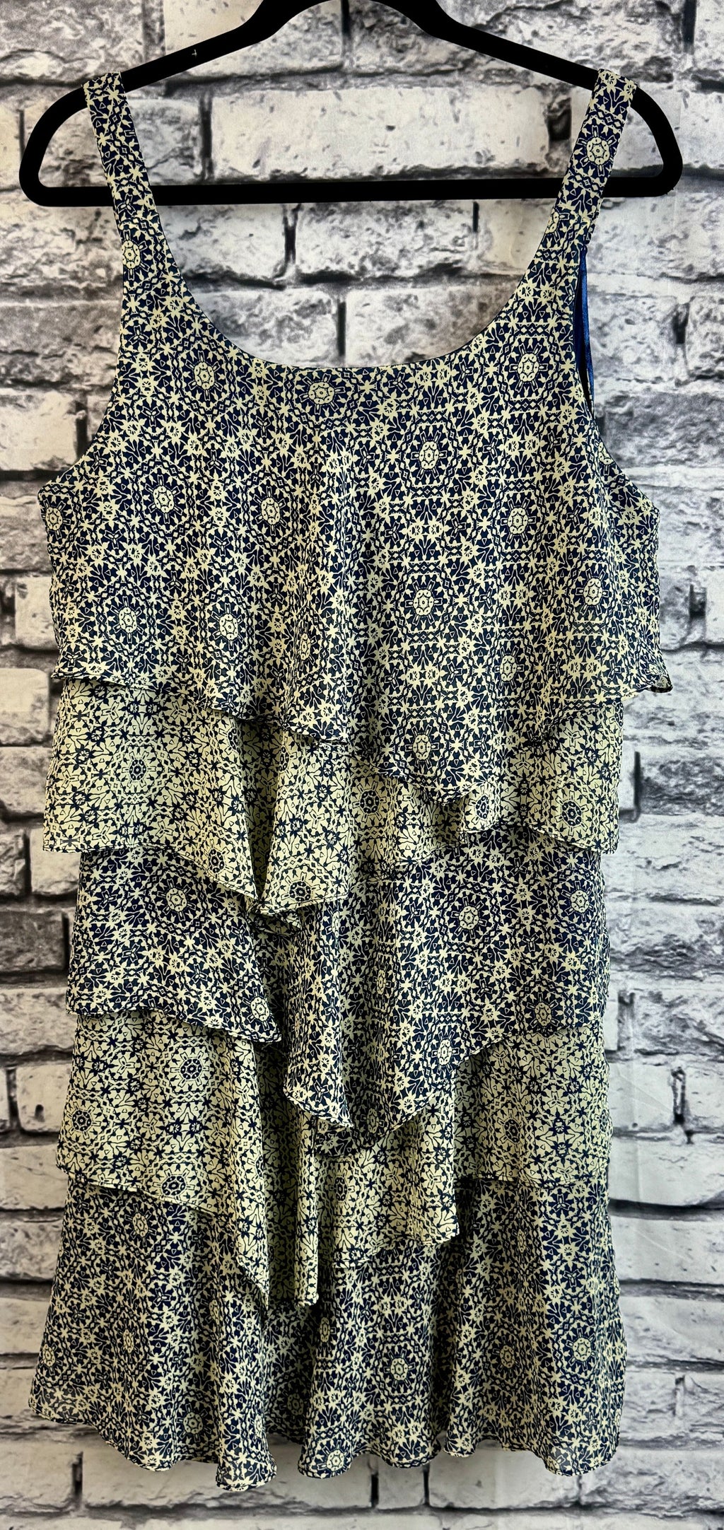 Robbie Bee Tiered Navy & Ivory Dress - Image 6