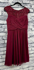 Scarlett Burgundy Dress - Image 2
