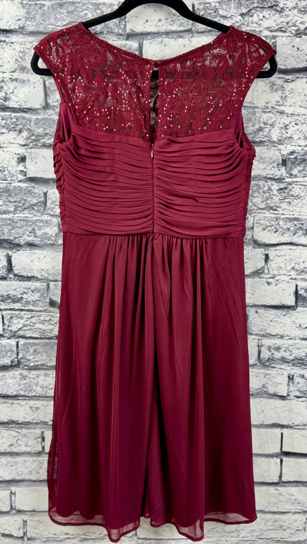 Scarlett Burgundy Dress - Image 6