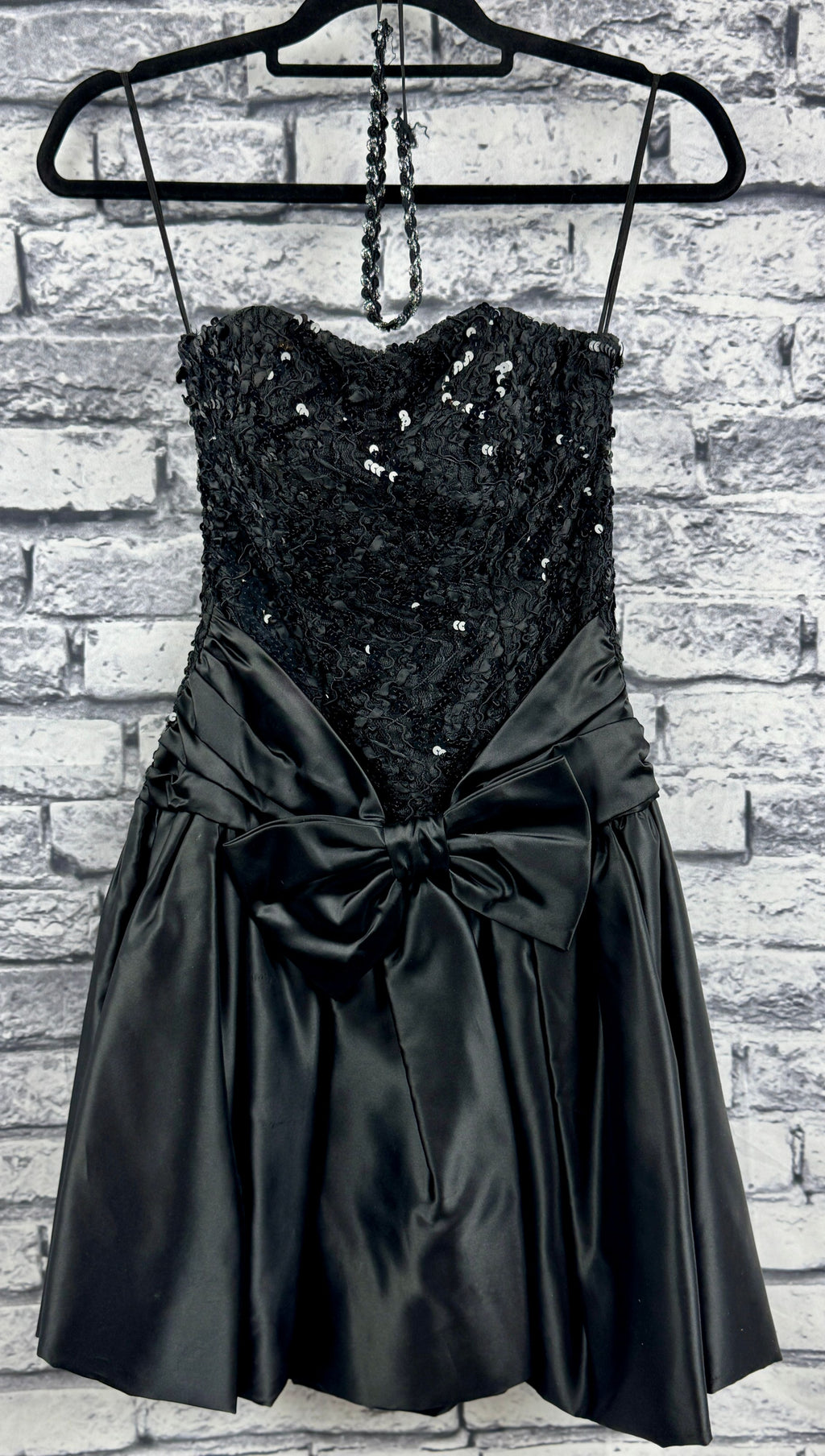VTG 80's Scarlett Nite Blk Dress - Image 1