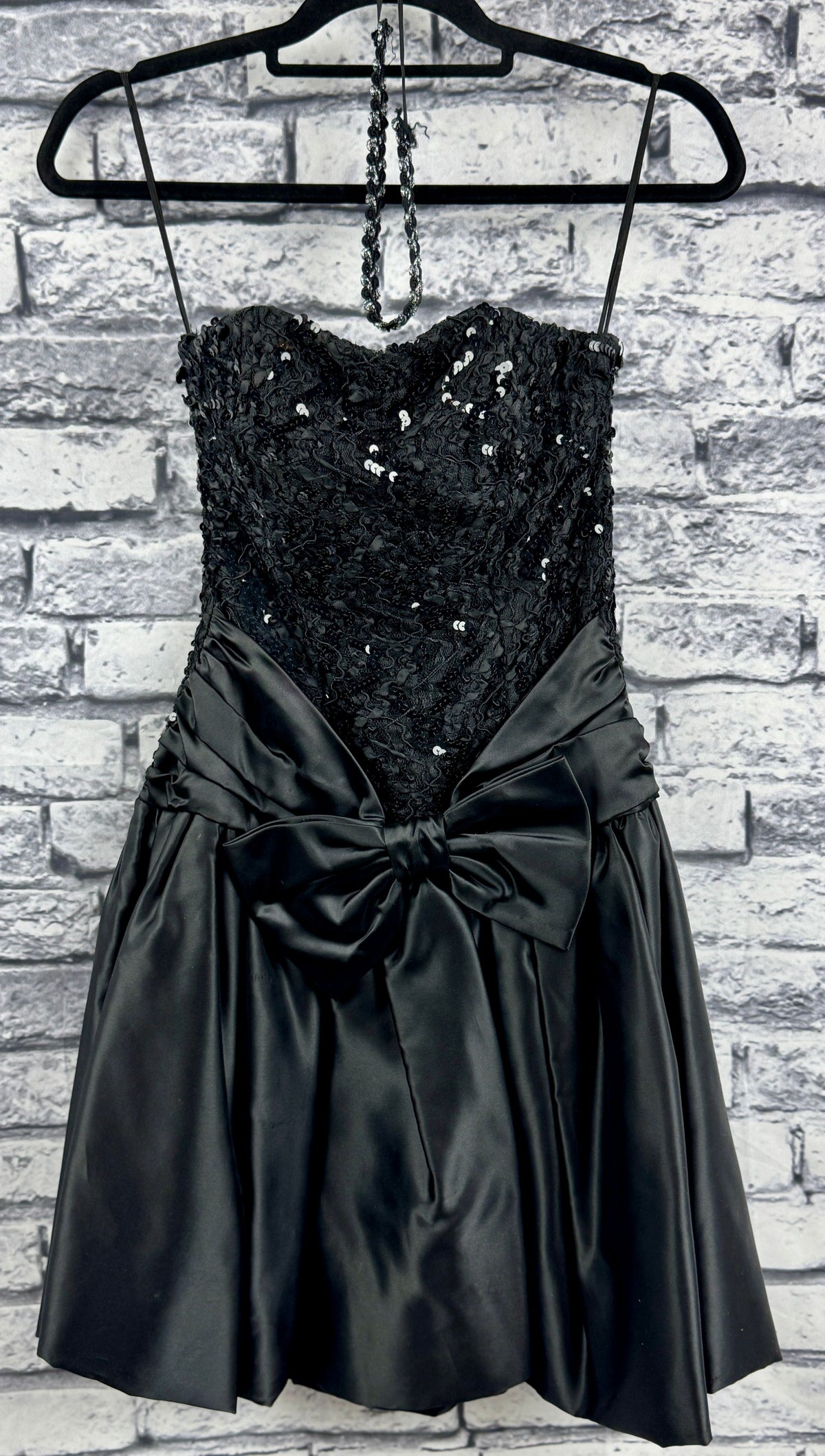 VTG 80's Scarlett Nite Blk Dress - Image 1