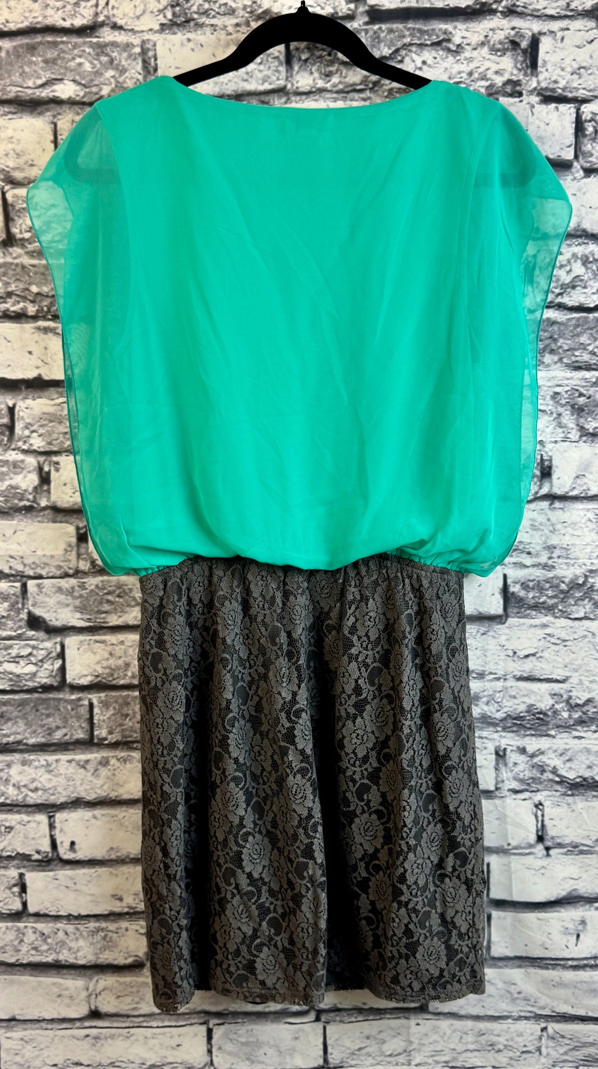 Speechless Green & Gray Dress - Image 7