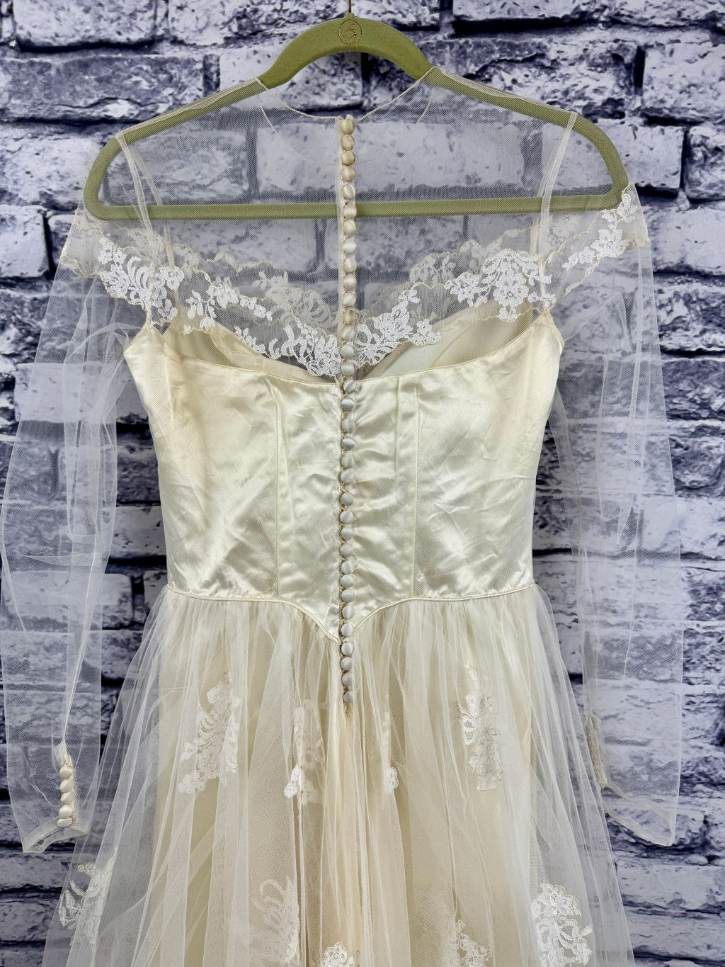 VTG 1950's Wedding Dress - Image 6