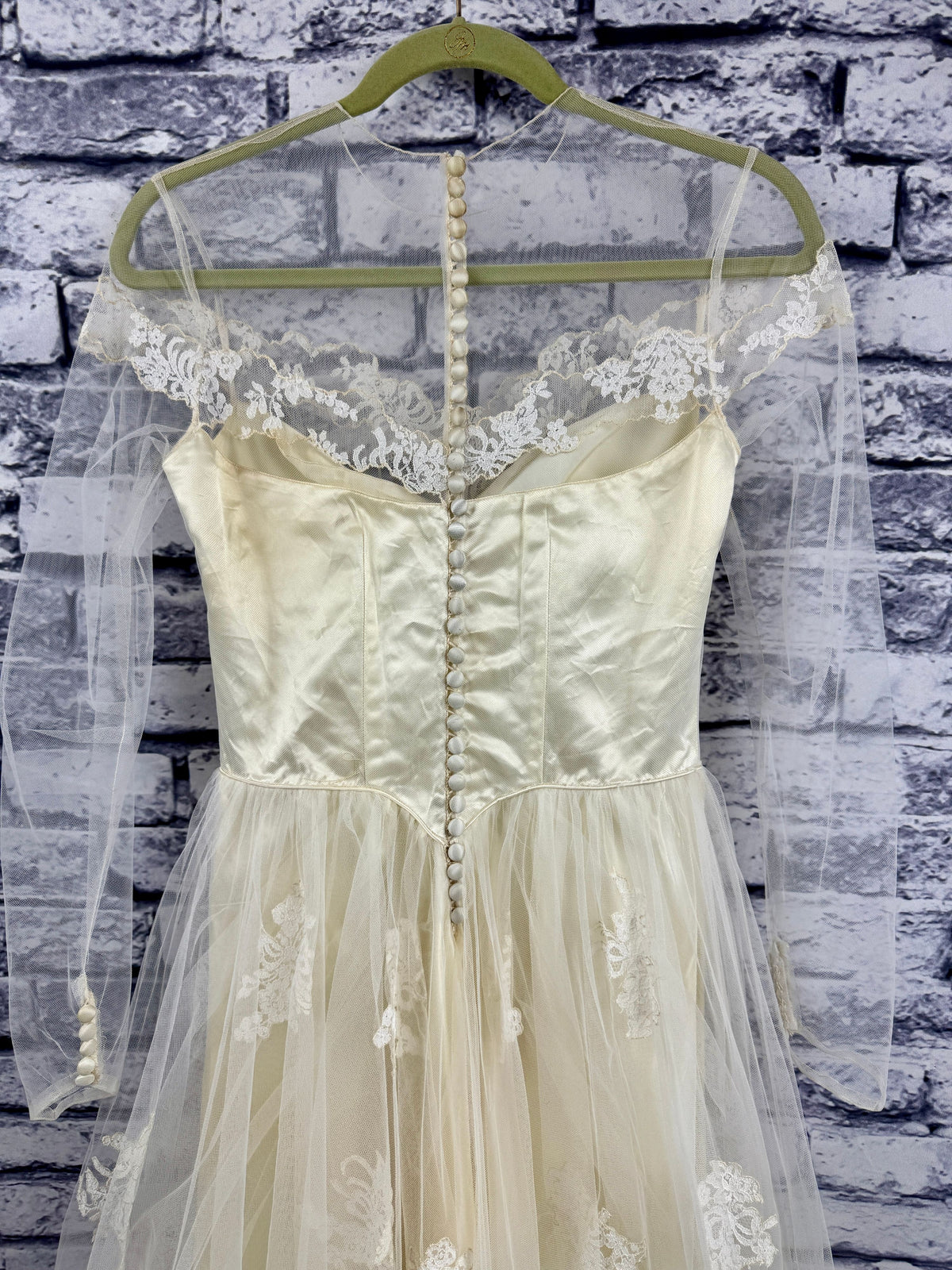 VTG 1950's Wedding Dress - Image 6