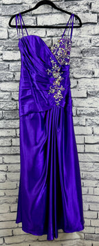 VTG 90's Purple Satin Dress - Image 1