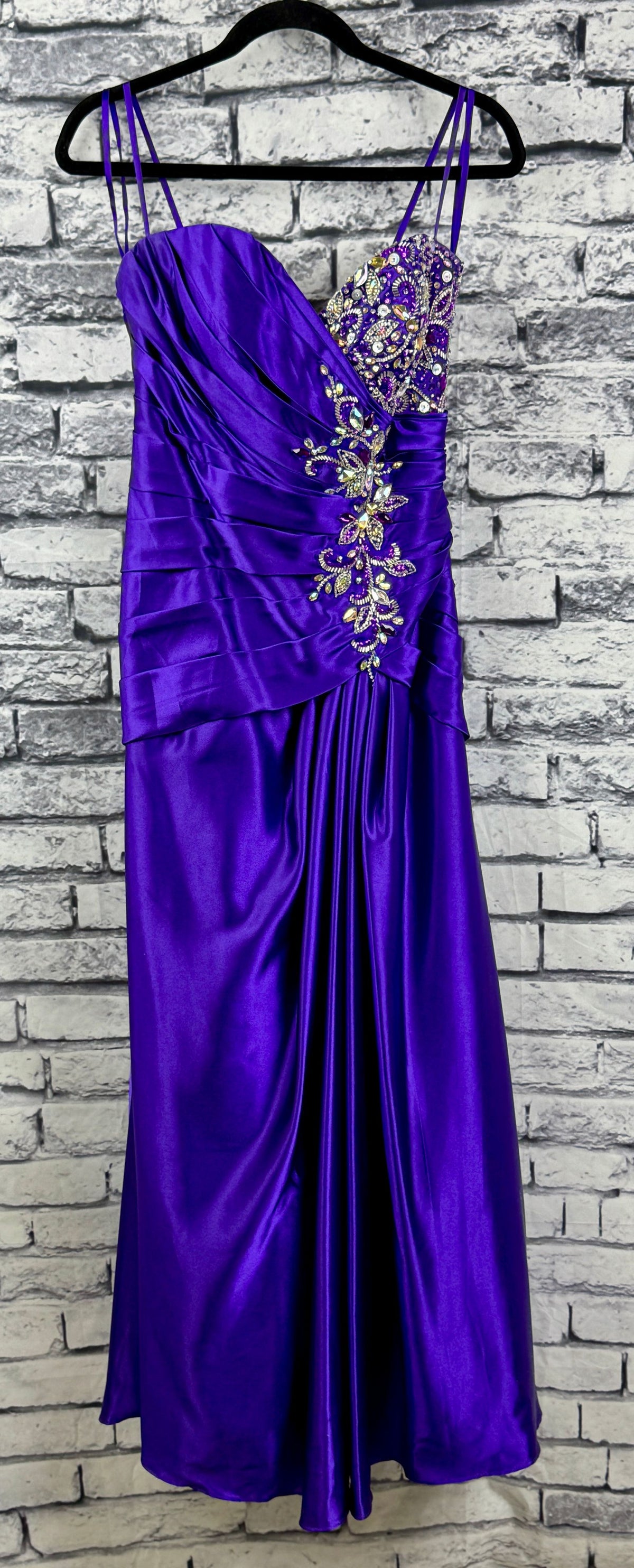 VTG 90's Purple Satin Dress - Image 1
