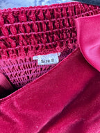 VTG Burgundy Velvet Dress - Image 4