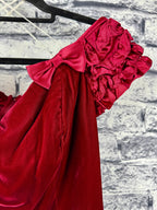 VTG Burgundy Velvet Dress - Image 5