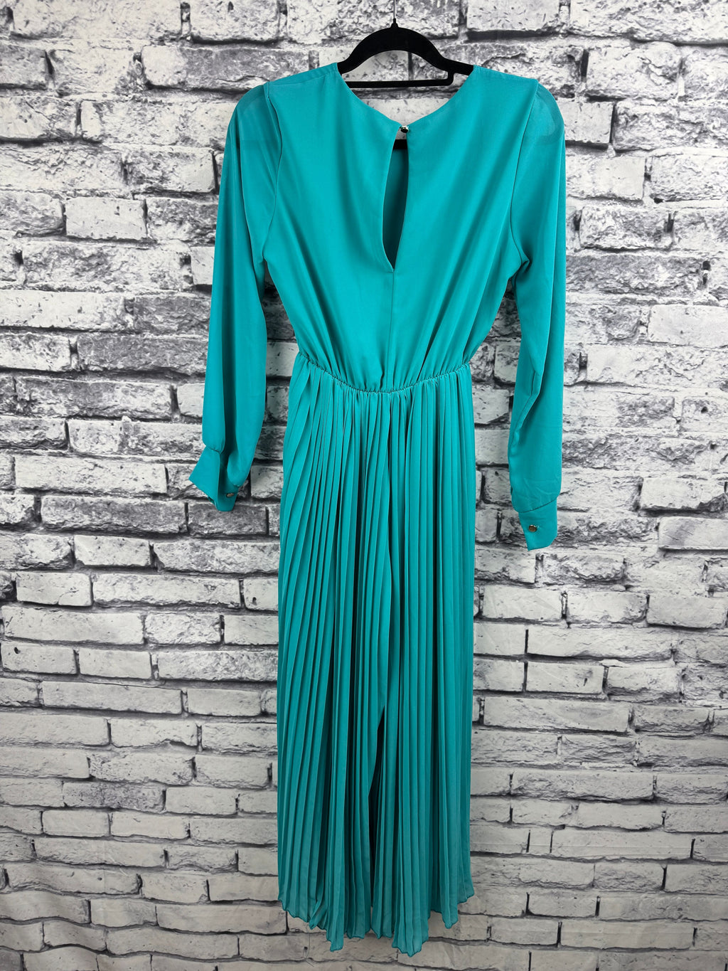 VTG Green Pleated Jumpsuit - Image 4