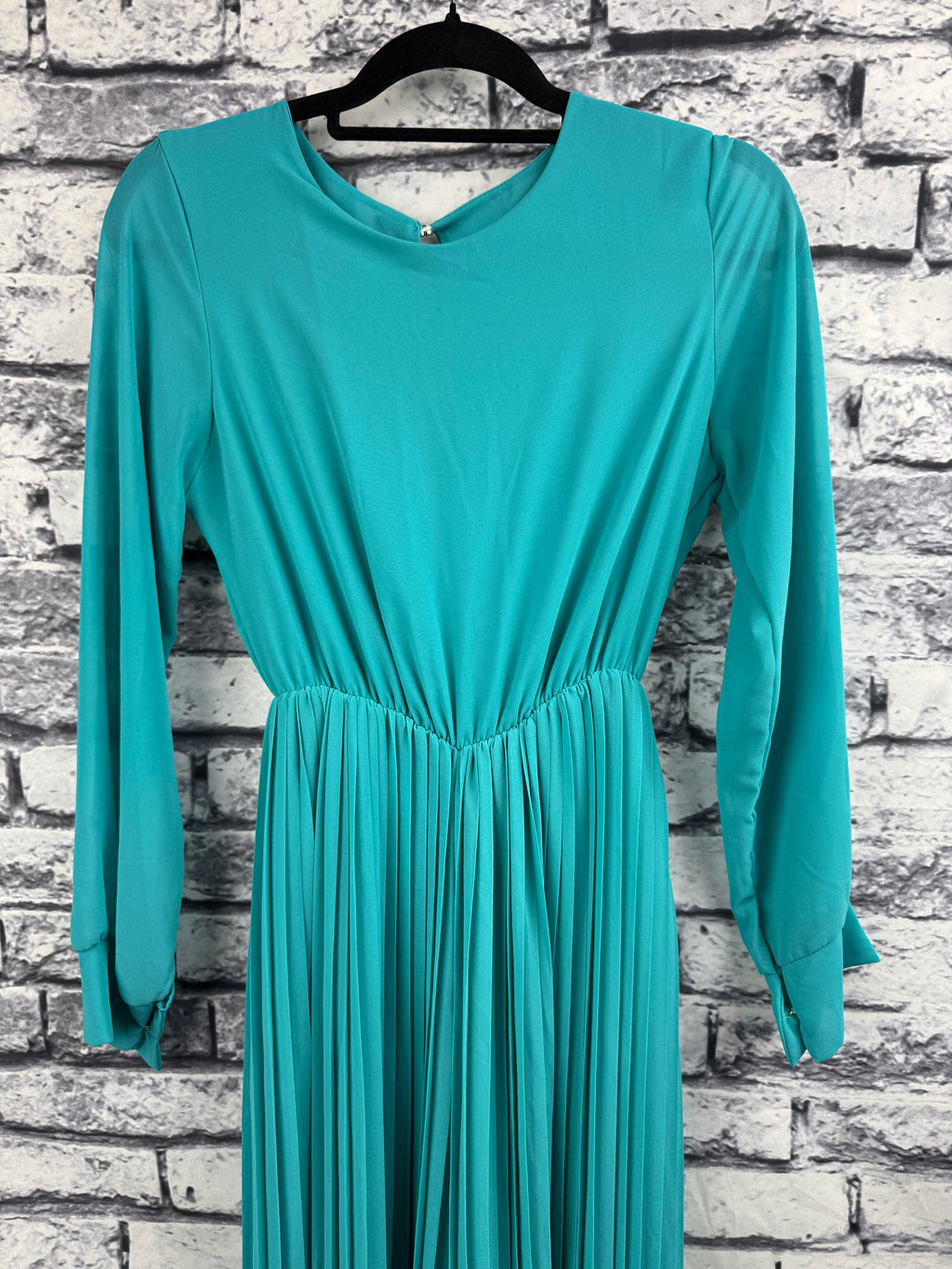 VTG Green Pleated Jumpsuit - Image 8