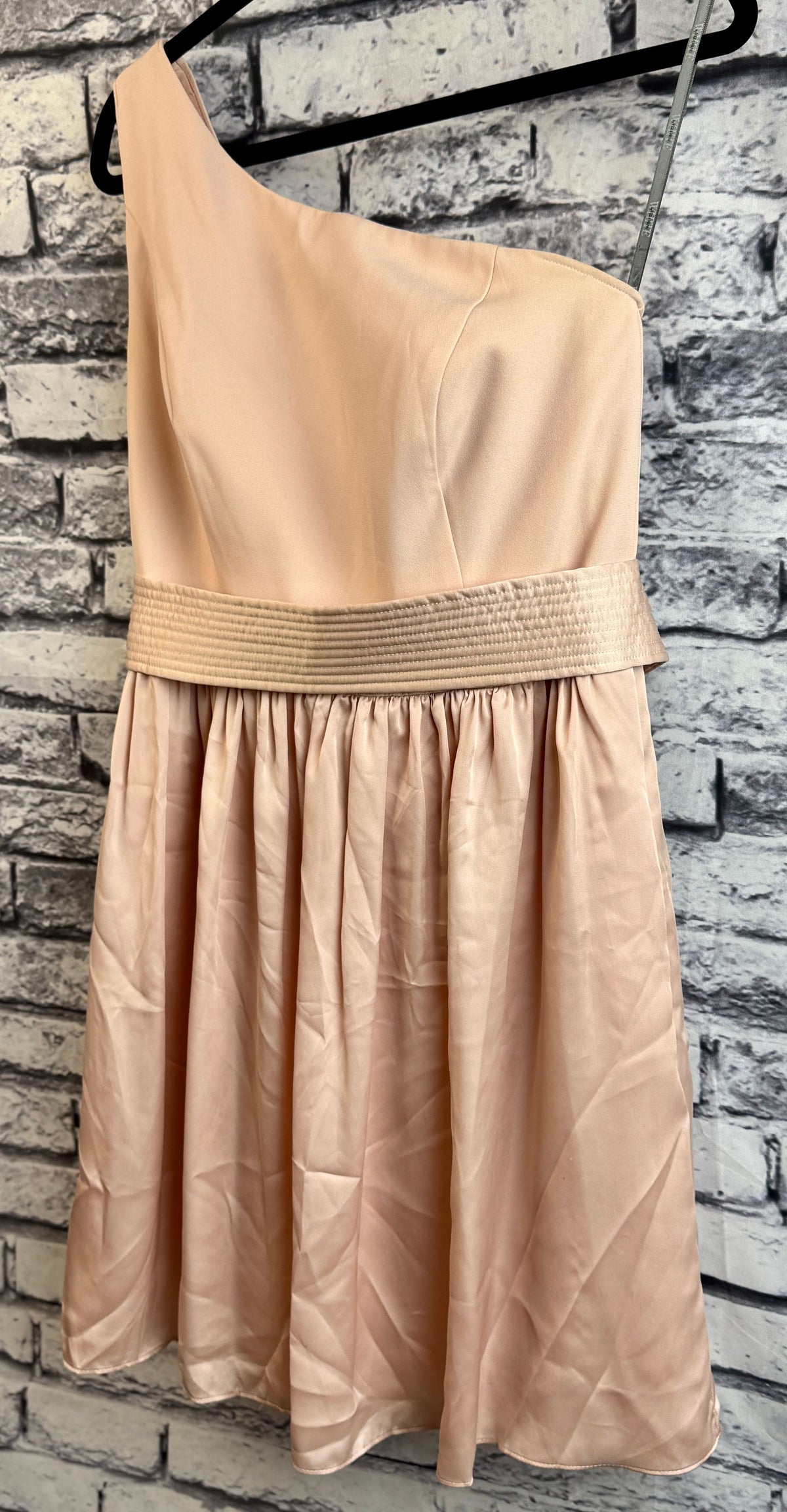 Vera Wang White One Shoulder Dress - Image 3